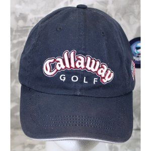 Callaway Spell Out V Golf Hat American Flag Strapback Blue White Red Cap